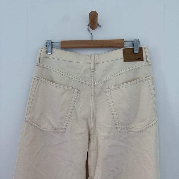 Rag & Bone ecru Sofie high-rise wide-leg jeans - size 30 - Picture 7 of 8